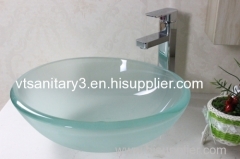 Pedestal glass basin pedestal tempered glass basin vanity