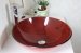 tempered glass basin with waterfall mixer glass sink with waterfall faucet