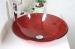 tempered glass basin with waterfall mixer glass sink with waterfall faucet