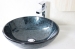 washing basin with bathroom faucet counter top glass basin