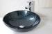 washing basin with bathroom faucet counter top glass basin