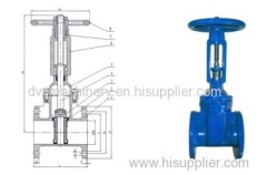 Cast Iron Gate Valve -Resilient seated gate valves OS&Y Flanged ends F4/F5/BS5163