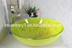 counter top ceramic basin glass basin vanity with bathroom mirror