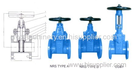 GATE VALVES AWWA Resilient seated gate valves NRS/OS&Y Flanged ends 200/250PSI