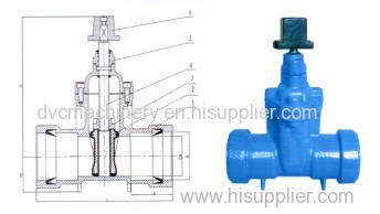 GATE VALVES -AWWA Resilient seated NRS Push on ends 200/250PSI