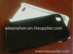 PC material mobile phone case for Iphone4 (leather & diamond cover)