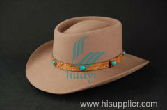 high quality wool felt brown cheap cowboy hats