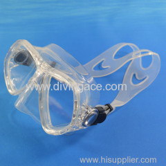 China made high quality tempered glass silicone mask for scuba diving