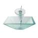 glass basin with siphone purple bathroom sink