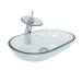 glass basin with siphone purple bathroom sink