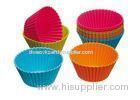 Colorful Cupcake Silicone Baking Cups , Silicone Baking Mould