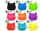 Cartoon Soft Silicone Coin Purse For Kids Wallets , 9 Colors Pointed Ears Cats