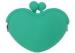 Small Heart Soft Silicone Coin Pouch Wallet For Girls , Green / Pink Novel Pocket