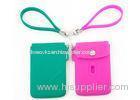 Pink / Purple Silicone Credit Card Holders Personalised Debossed Logo