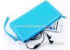 Lady Silicone Zippered Coin Purse Handbag With Handle , Blue / Pink Promotion