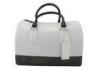 White Black Lady Silicone Handbag , Candy Silicone Shoulder Bag