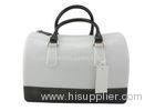 White Black Lady Silicone Handbag , Candy Silicone Shoulder Bag