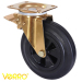 Premium garbage container's rubber wheel casters with brake
