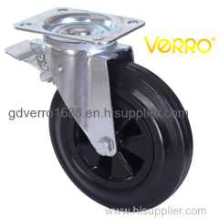 High-quality rubber wheel casters with plastic core