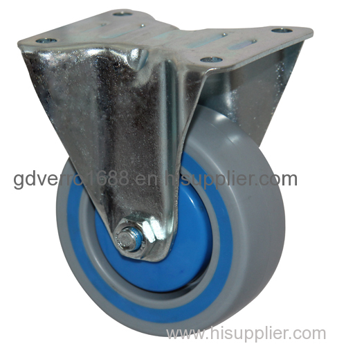 Fixed PP industrial casters with damping ring