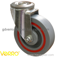 Industrial swivel PP casters with damping ring