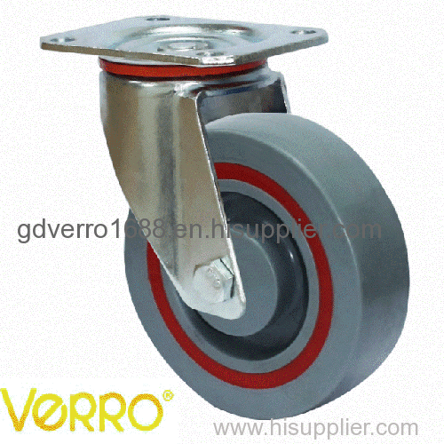 Industrial swivel PP casters with damping ring