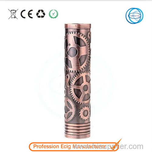 2014 hottest steampunk style electronic cigarette 18650 mechanical mod ecig steampunk mod clone