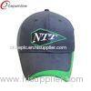Gray Cool Six Panel Childrens Baseball Caps Velcro Strap Back Hats