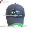 Gray Cool Six Panel Childrens Baseball Caps Velcro Strap Back Hats