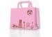 Offset Printing Fashion Pink Custom Paper Gift Bags, Printed Paper Packaging Bags For Promotion Gift