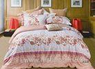 Floral Soft Modern Queen Sateen Bedding Sets , Bedroom Sheet Sets