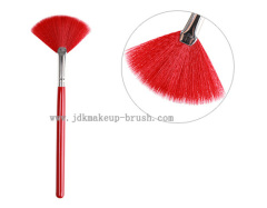 Nylon hair red fan brush