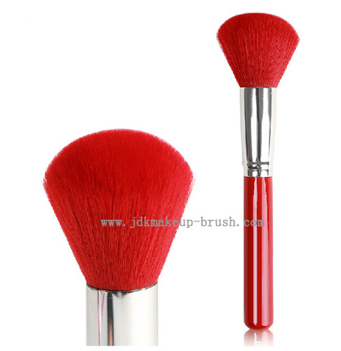 Red makeup blush brush