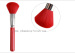 Red makeup blush brush