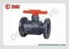 PP / FRPP flange ball Valve Handle Lever 1(D32mm) ~ 3&quot;(D90mm) Plastic Ball Valve