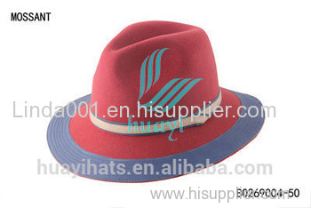 New arrival men's hot sale fedora hat with 100% wool