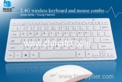 Computer accessory about white mini laptop usb wireless keyboard and mouse