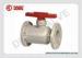 PPH flange Plastic Ball Valve Handle Lever 1/2(D20mm) ~ 8(D225mm) PN1.0Mpa DIN/ANSI/JIS