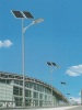 LED solar lighting pole with LED lights solar panel