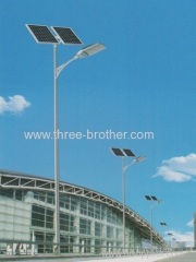 LED solar lighting pole