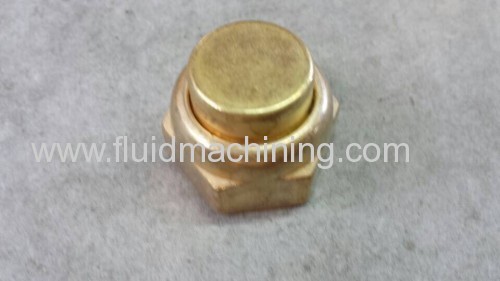 Yello Brass nut with female thread