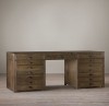 KD fir desk with seven drawers