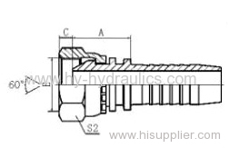 Metric Male double use for 60 Cone seat or bonded seal Fitting