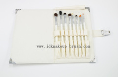 White eye makeup brush set