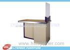 OEM MDF Melamine Finished Shop Cash Counter Table , 1600mm * 780mm * 2000mm