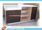 MDF Laminated Shop Cash Counter With Drawers , Common Style Retail Desk Counter