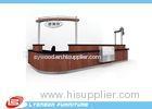 High End Hotel Brown Wood Reception Desk Custom With Finished Surface
