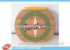 OEM Circle Hangable Wood Engraving Logo Printing , Wooden Logo / Plaques