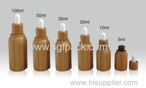 bamboo glass essential oil bottle 5ml 10ml 15ml 20ml 30ml 50ml 100ml inner glass dropper bottle