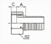 BSP female thread Multi seal hydraulic hose fitting 22111 22111WW 22111-T